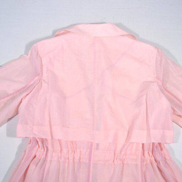 NWT DEREK LAM 10 CROSBY LEXI TRENCH COAT, PINK, SMALL - Picture 12 of 13